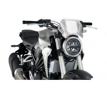 ALUMINIUM FRONTAL PLATE FOR HONDA CB150R/ CB125R/ CB300R NEO SPORTS CAFE - SILVER